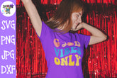 Good Vibes Only SVG - Retro Groovy Hippie Design